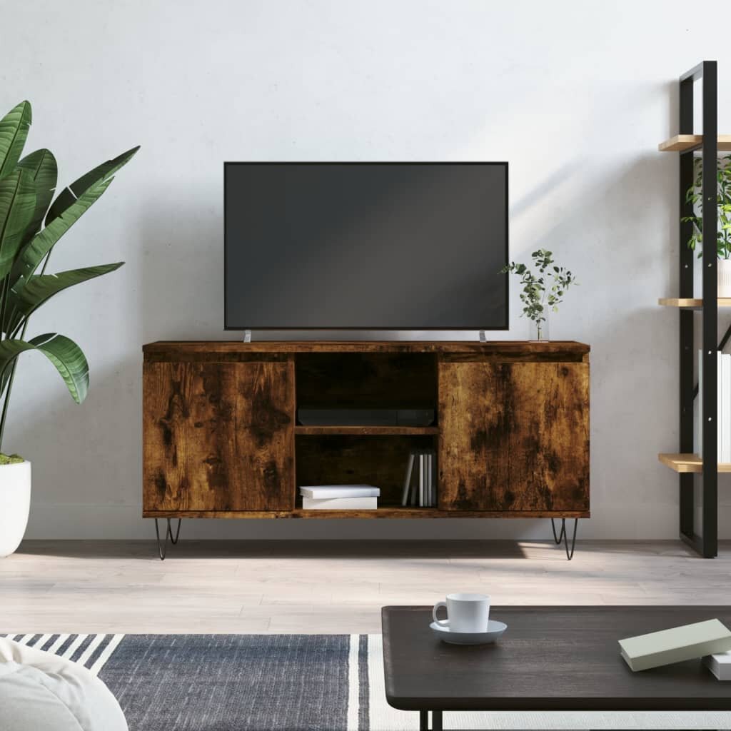 vidaXL ТB шкаф опушен дъб 104x35x50 см инженерно дърво