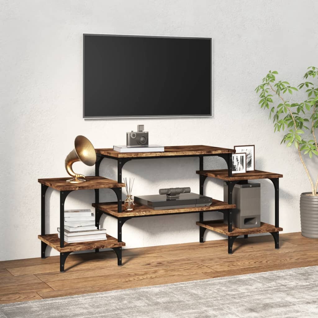 vidaXL ТB шкаф опушен дъб 117x35x52 см инженерно дърво
