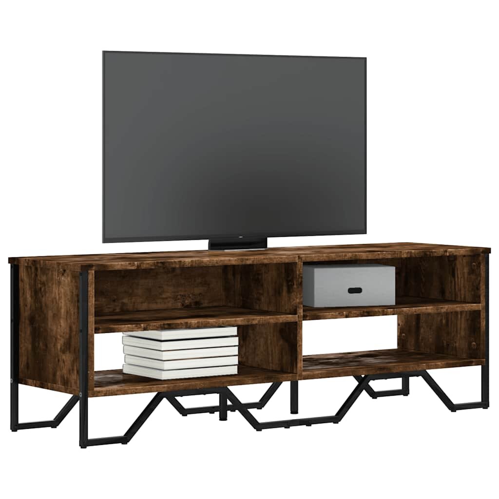 vidaXL ТB шкаф опушен дъб 122x34x41 см инженерно дърво