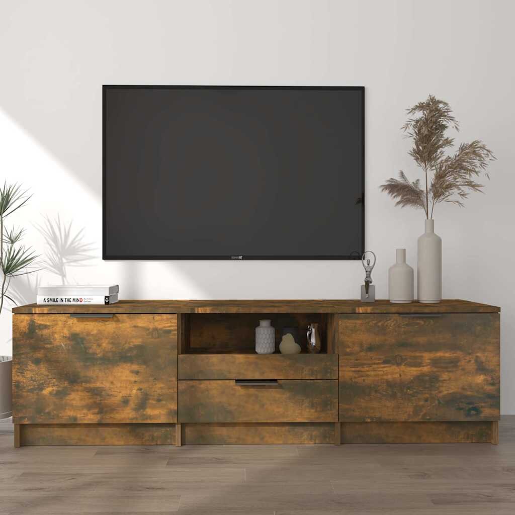 vidaXL ТB шкаф опушен дъб 140x35x40 см инженерно дърво