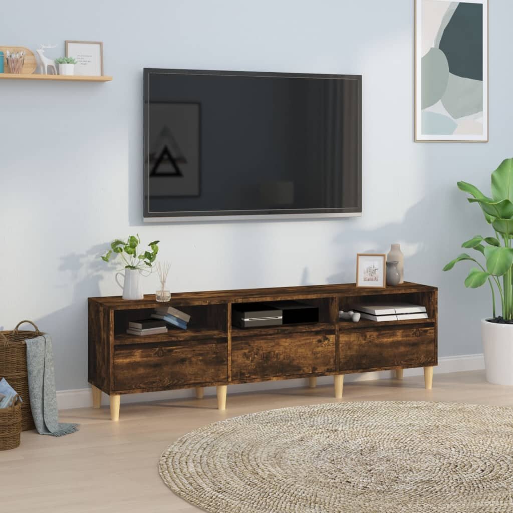 vidaXL ТB шкаф опушен дъб 150x30x445 см инженерно дърво
