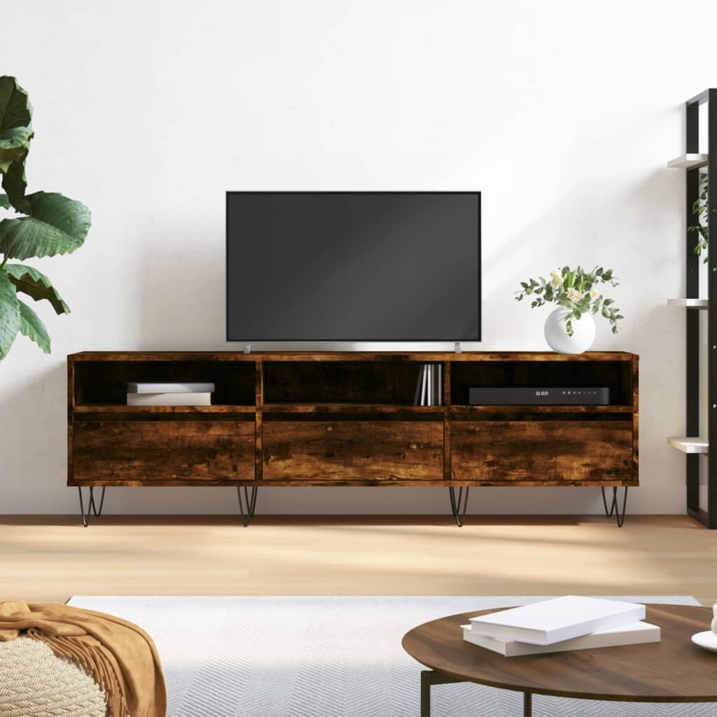 vidaXL ТB шкаф опушен дъб 150x30x445 см инженерно дърво