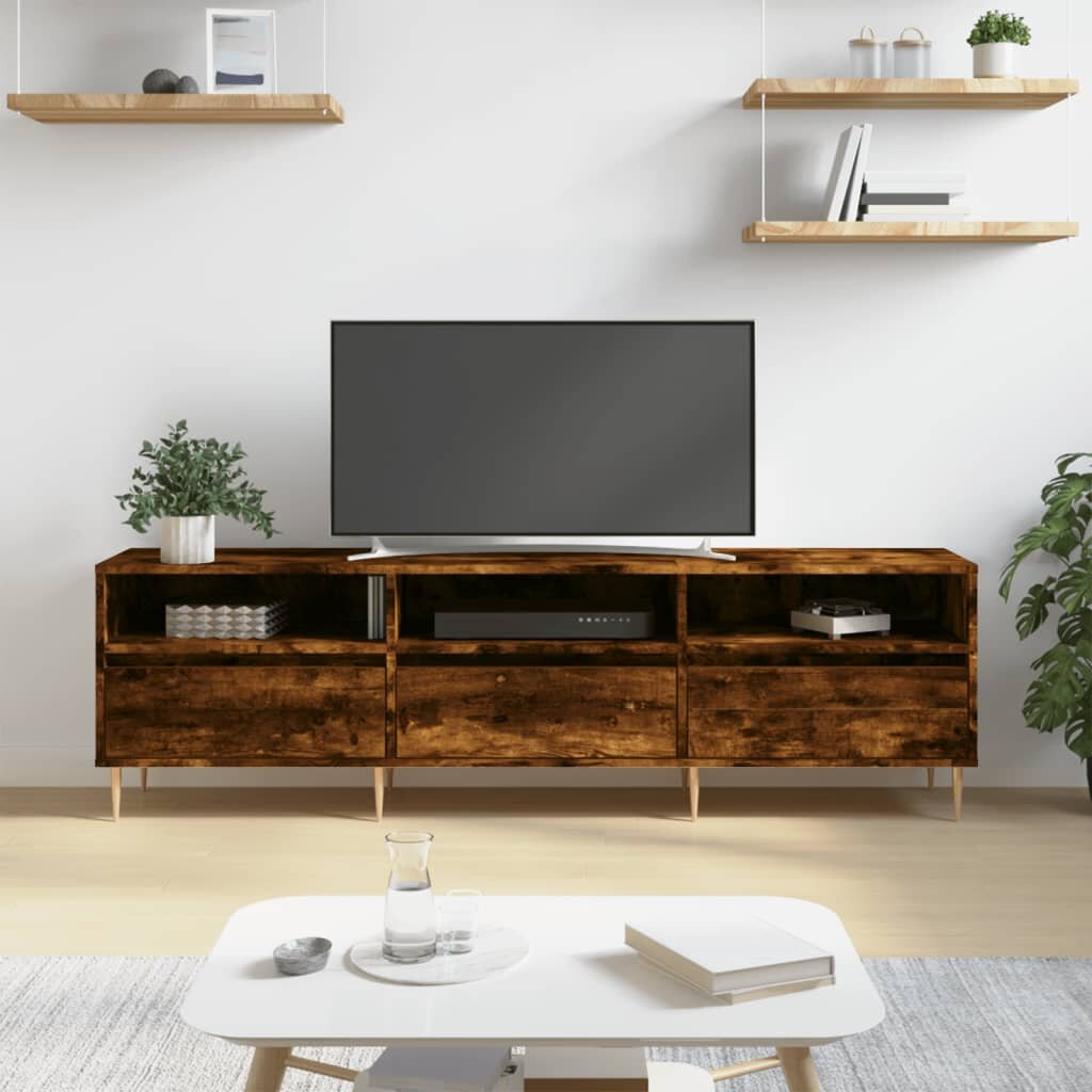 vidaXL ТB шкаф опушен дъб 150x30x445 см инженерно дърво