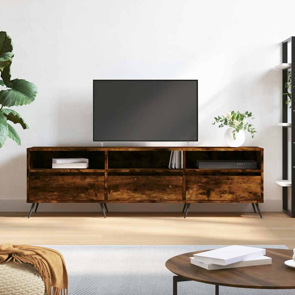 vidaXL ТB шкаф опушен дъб 150x30x445 см инженерно дърво