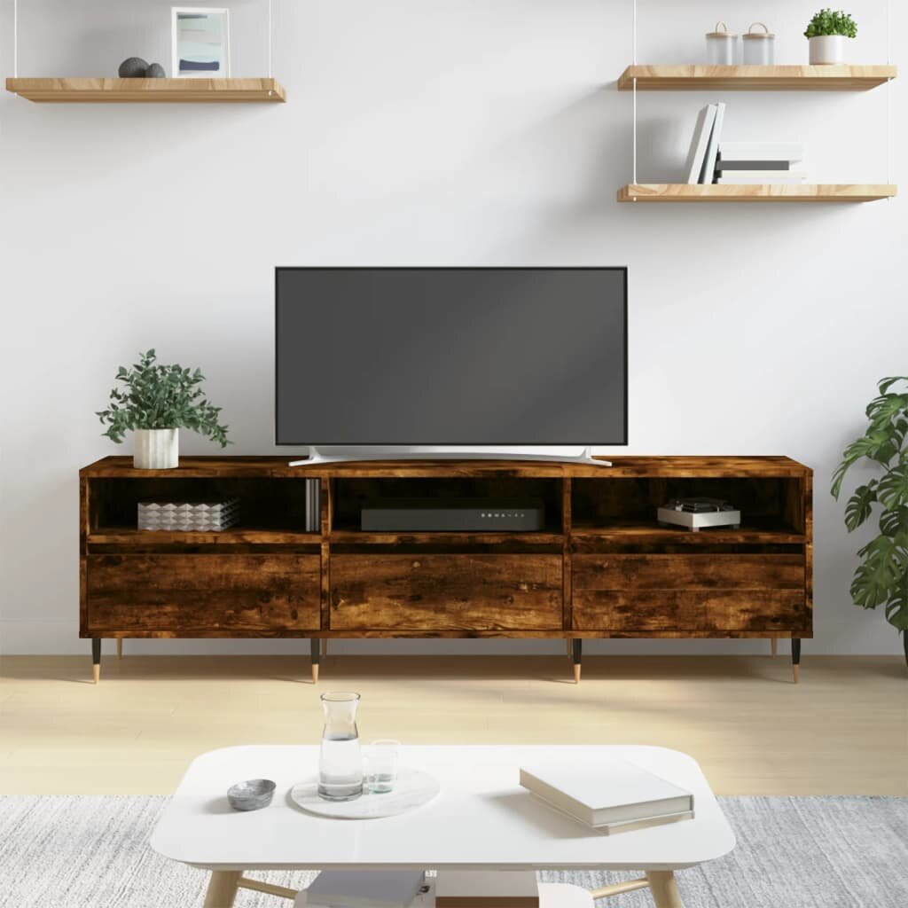 vidaXL ТB шкаф опушен дъб 150x30x445 см инженерно дърво