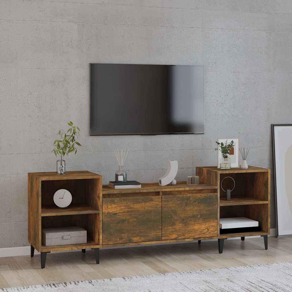 vidaXL ТB шкаф опушен дъб 160x35x55 см инженерно дърво