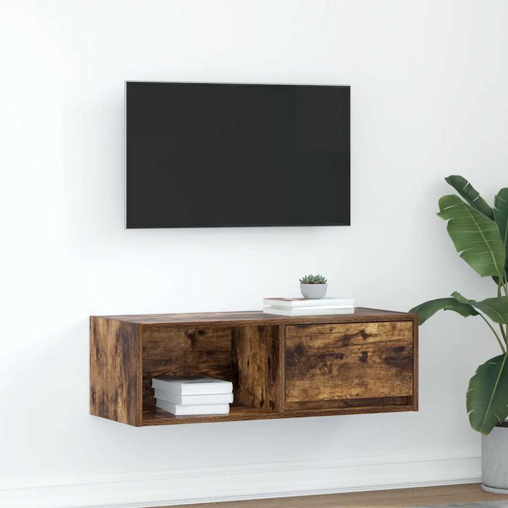 vidaXL ТB шкаф опушен дъб 80x31x255 см инженерно дърво