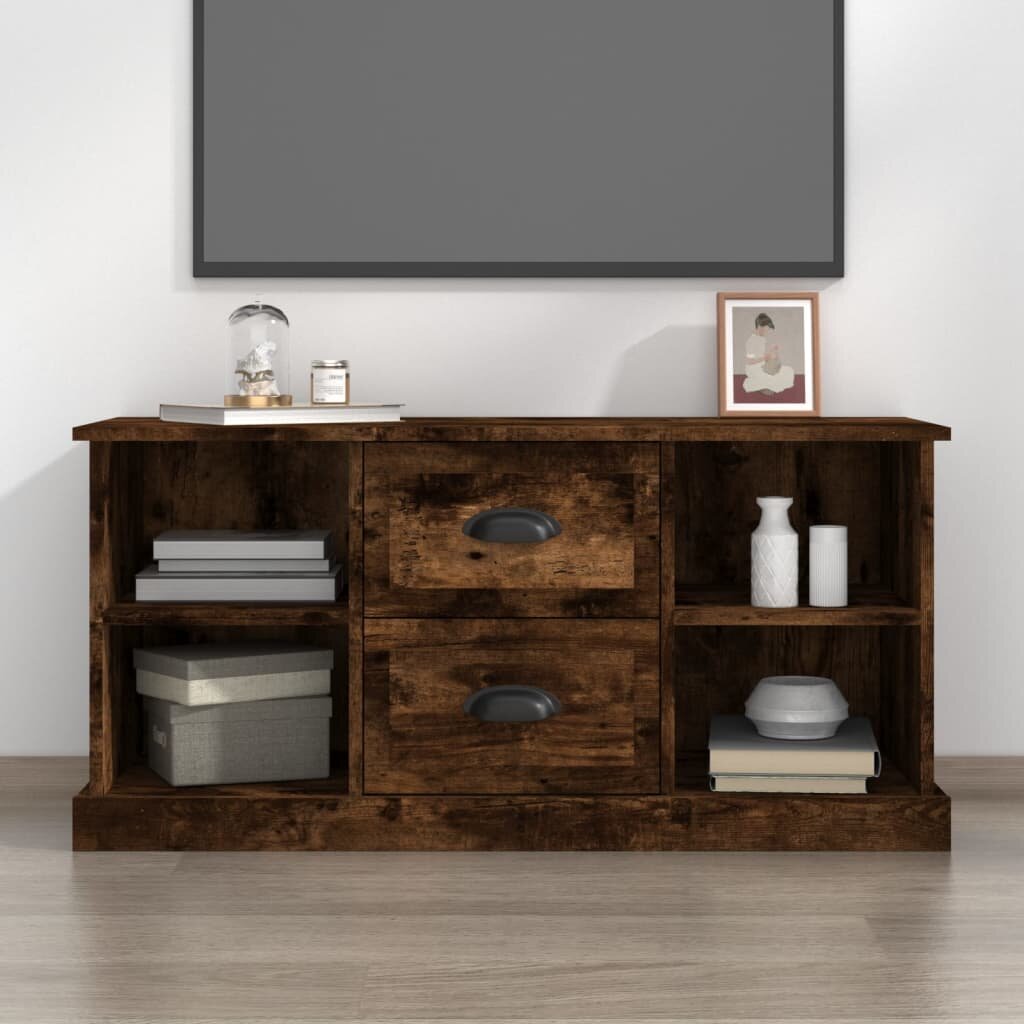 vidaXL ТB шкаф опушен дъб 995x355x48 см инженерно дърво