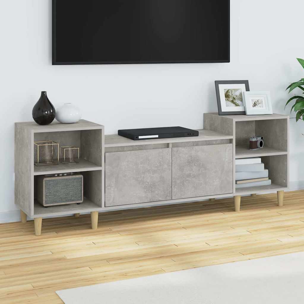 vidaXL ТB шкаф сив 160x35x55 см инженерно дърво