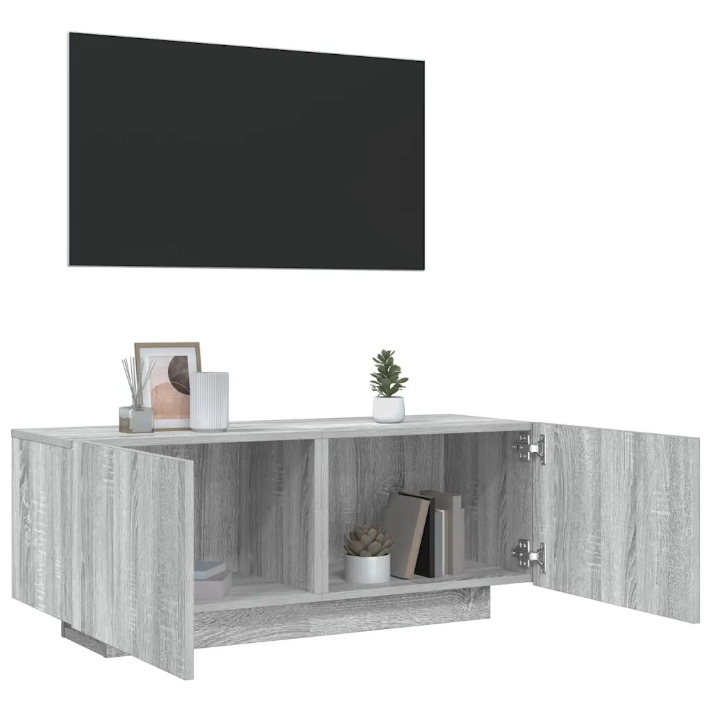 vidaXL ТB шкаф сив сонома 100x35x40 см инженерно дърво