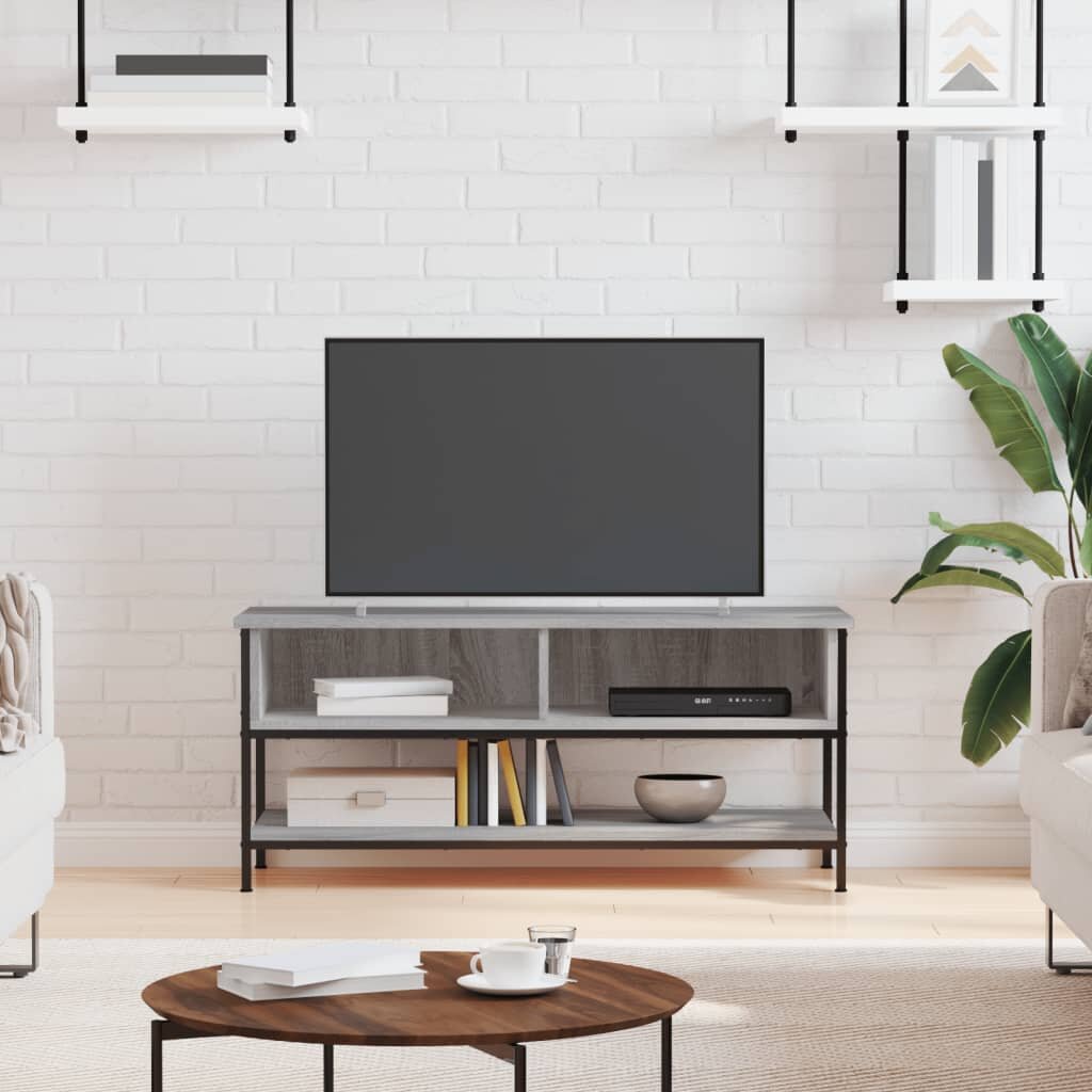 vidaXL ТB шкаф сив сонома 100x35x45 см инженерно дърво