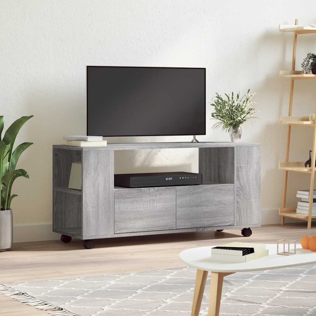 vidaXL ТB шкаф сив сонома 102x345x43 см инженерно дърво