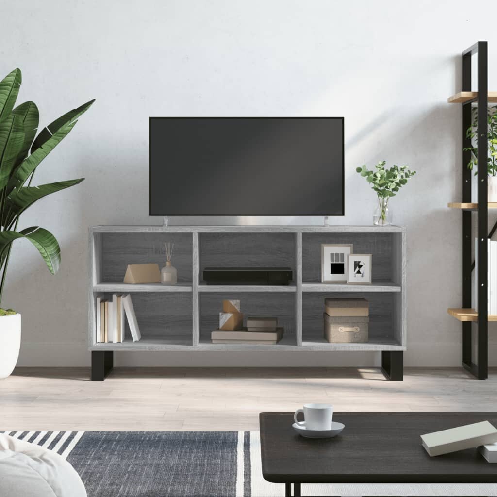 vidaXL ТB шкаф сив сонома 1035x30x50 см инженерно дърво