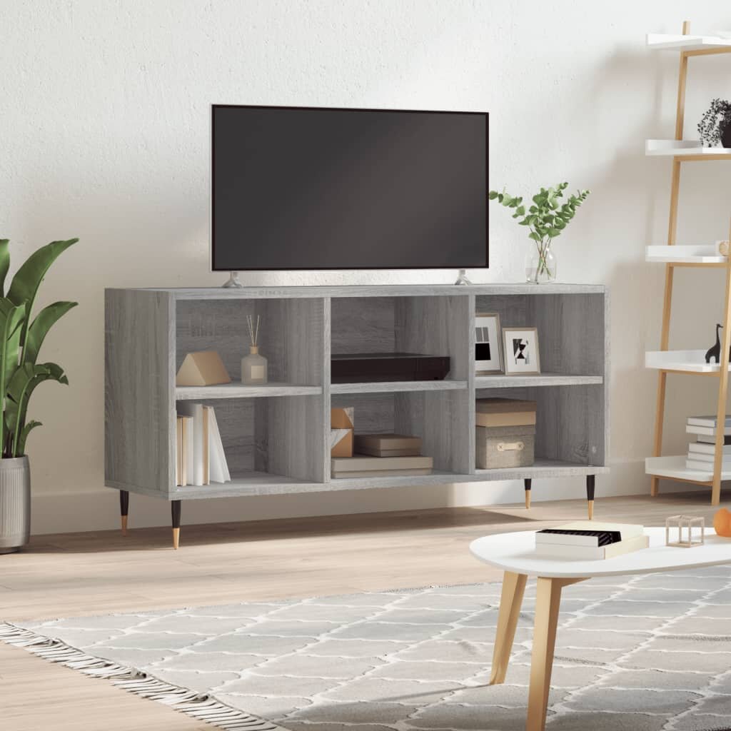 vidaXL ТB шкаф сив сонома 1035x30x50 см инженерно дърво