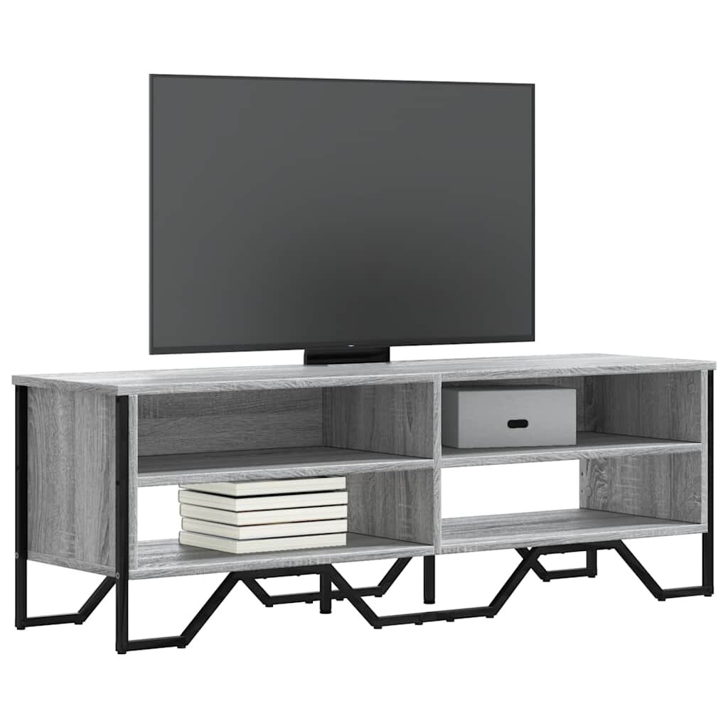 vidaXL ТB шкаф сив сонома 122x34x41 см инженерно дърво