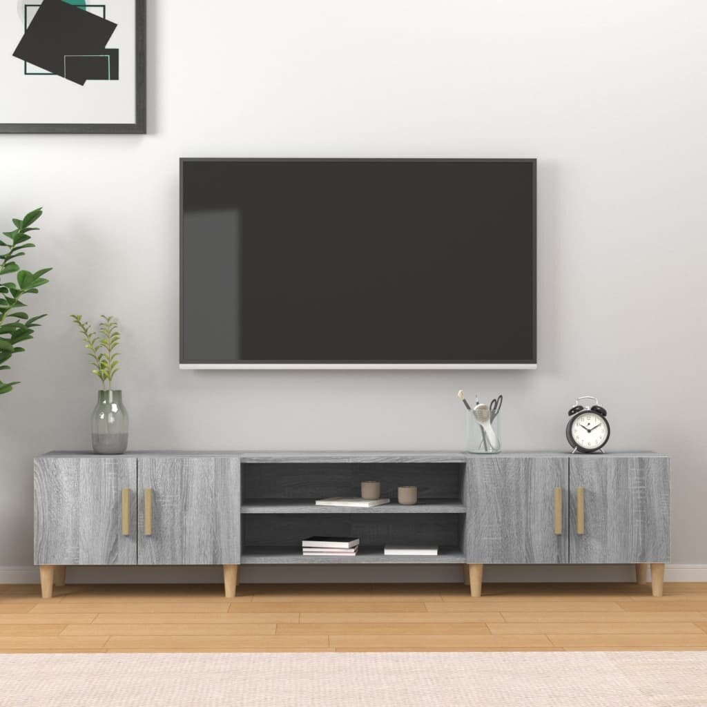 vidaXL ТB шкаф сив сонома 180x315x40 см инженерно дърво