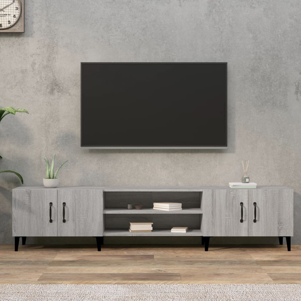 vidaXL ТB шкаф сив сонома 180x315x40 см инженерно дърво