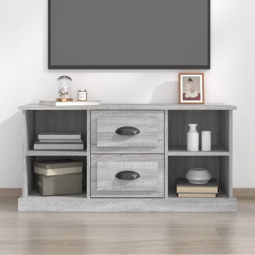 vidaXL ТB шкаф сив сонома 995x355x48 см инженерно дърво