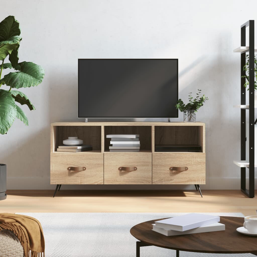 vidaXL ТB шкаф сонома дъб 102x36x50 см инженерно дърво