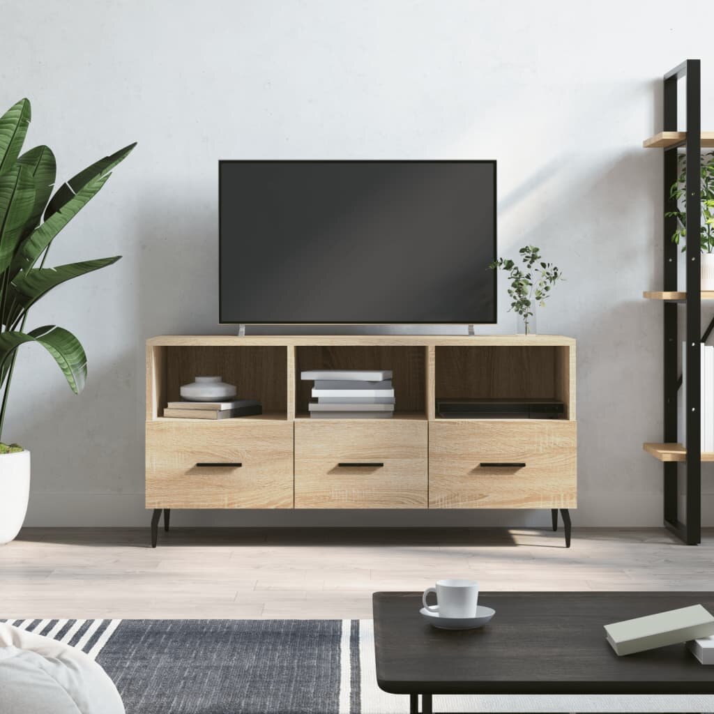 vidaXL ТB шкаф сонома дъб 102x36x50 см инженерно дърво