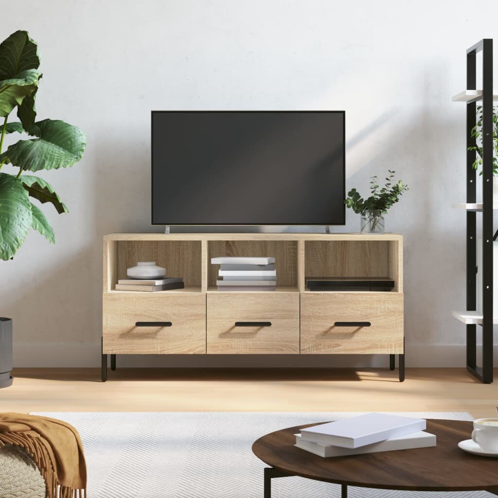 vidaXL ТB шкаф сонома дъб 102x36x50 см инженерно дърво