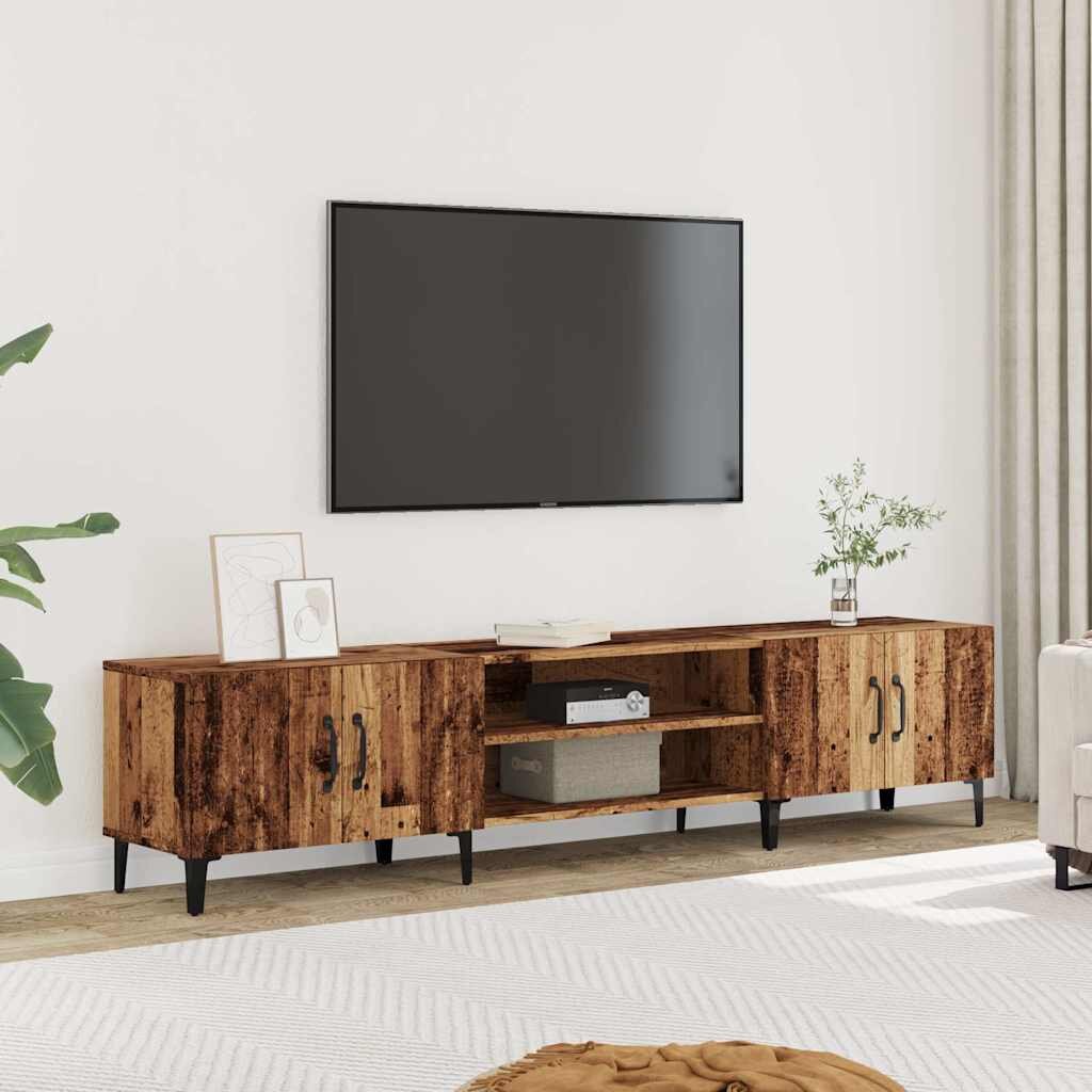 vidaXL ТB шкаф старо дърво 180x315x40 см инженерно дърво