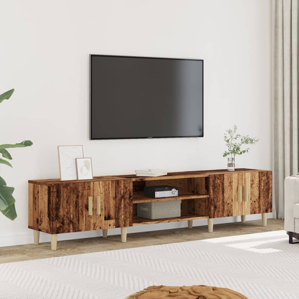 vidaXL ТB шкаф старо дърво 180x315x40 см инженерно дърво