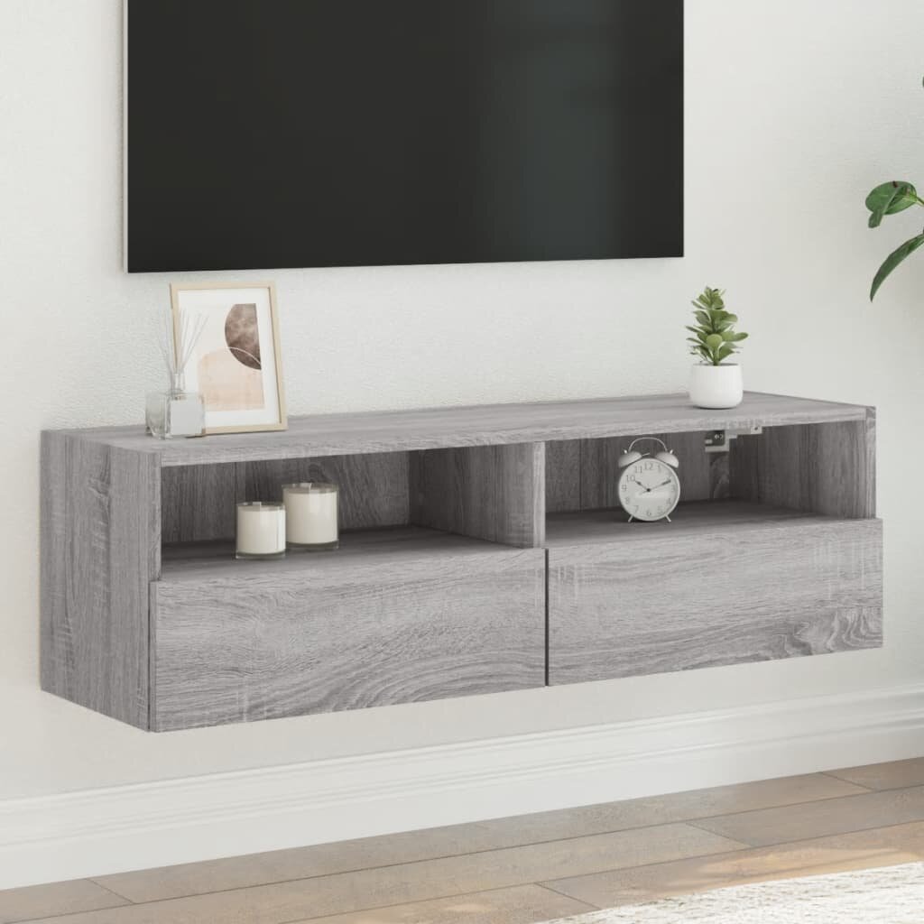 vidaXL ТB стенен шкаф сив сонома 100x30x30 см инженерно дърво