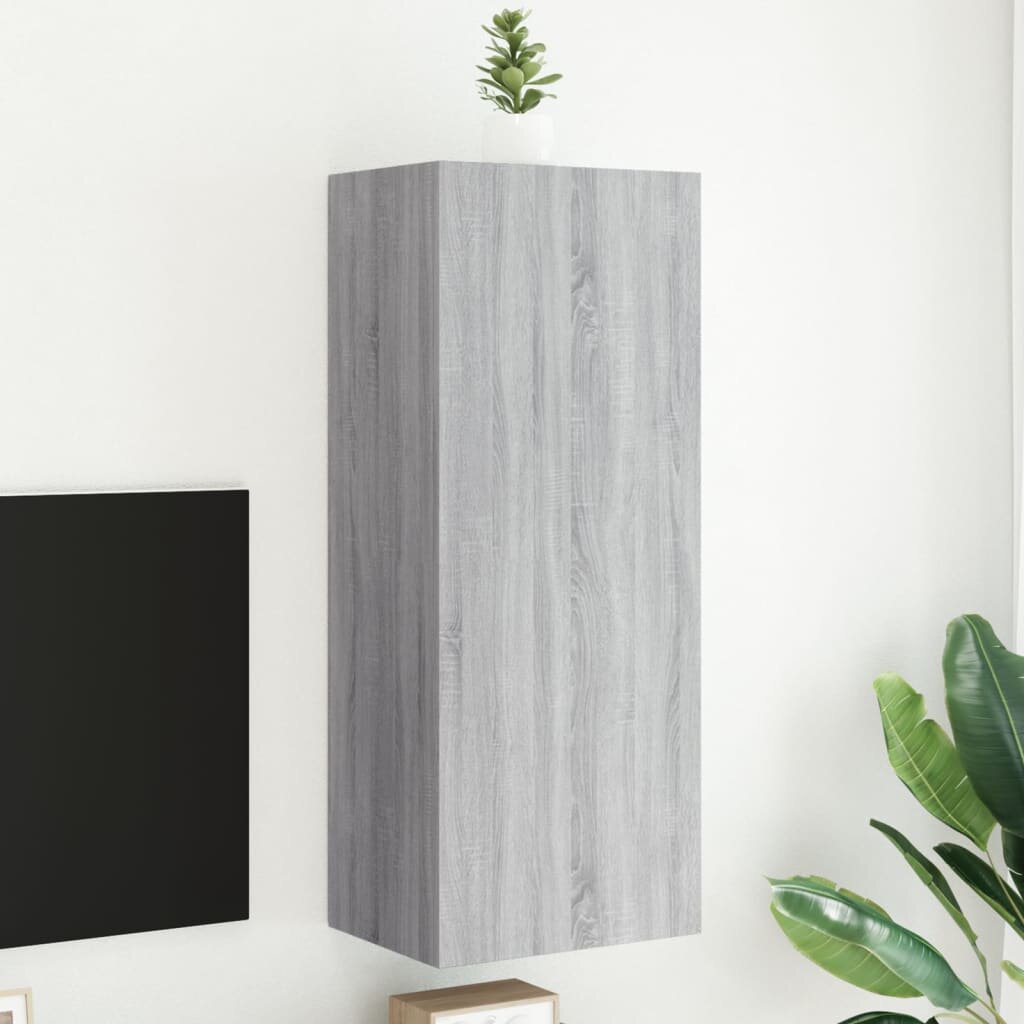 vidaXL ТB стенен шкаф сив сонома 405x30x102 см инженерно дърво