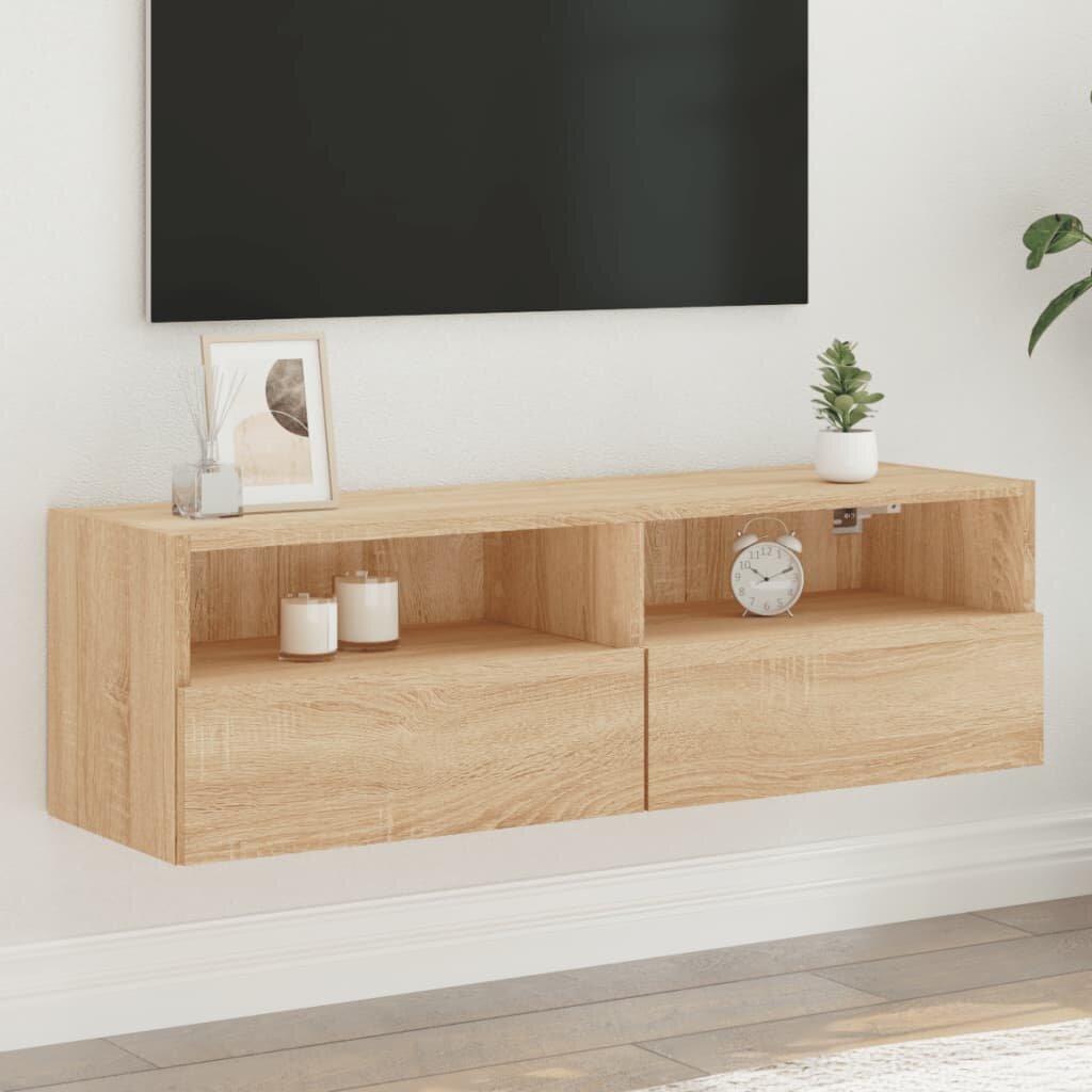 vidaXL ТB стенен шкаф сонома дъб 100x30x30 см инженерно дърво