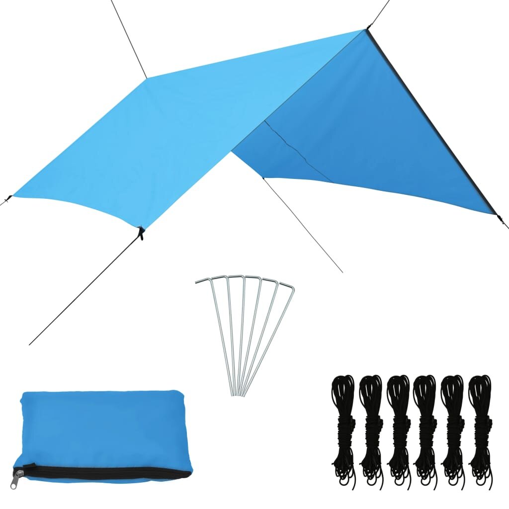 vidaXL Тента за къмпинг 3x285 м син