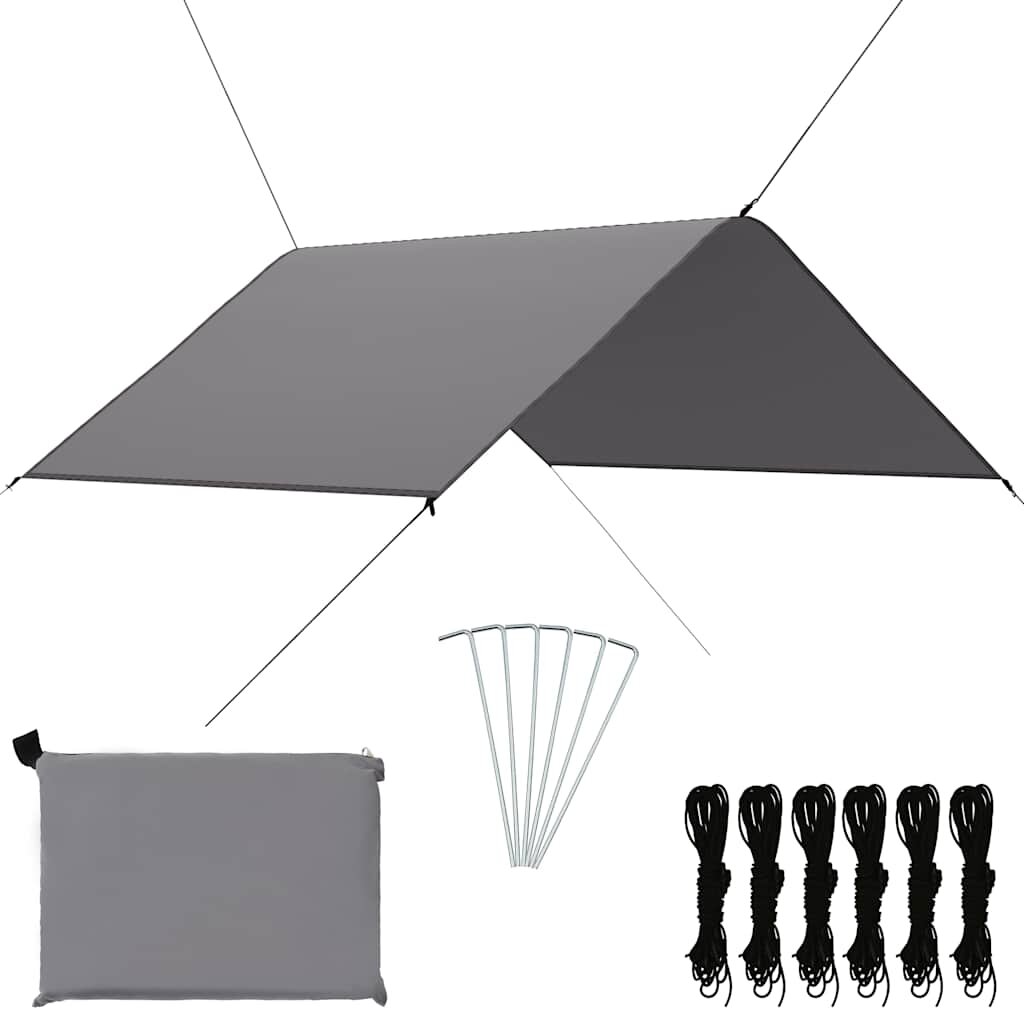 vidaXL Тента за къмпинг 3x285 м сива