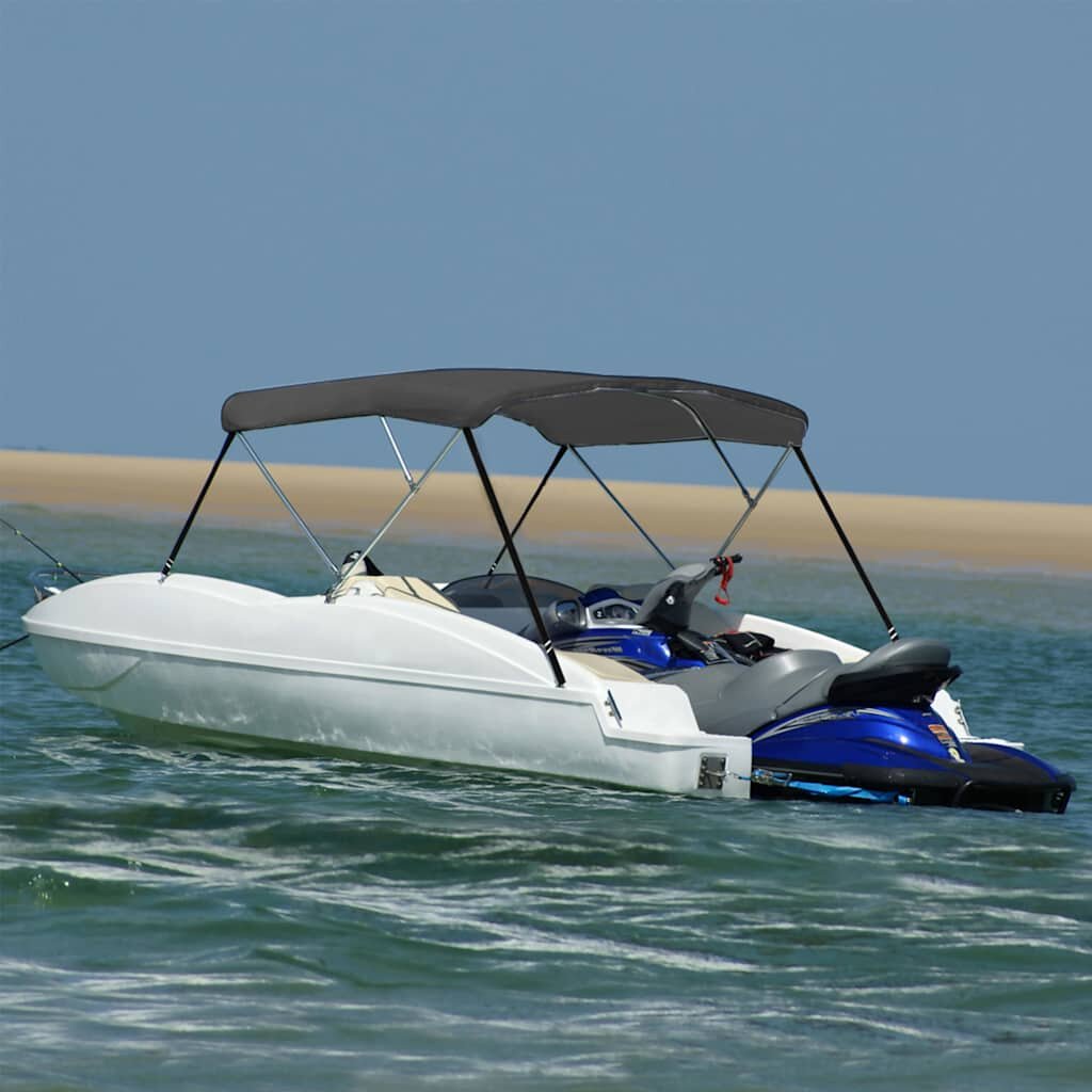 vidaXL Тента за лодка 3 дъги антрацит 183x160x137 см