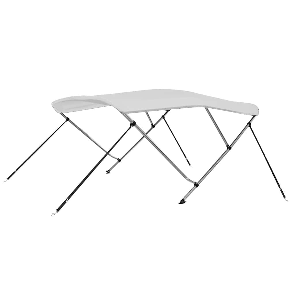 vidaXL Тента за лодка 3 дъги бяла 183x160x137 см
