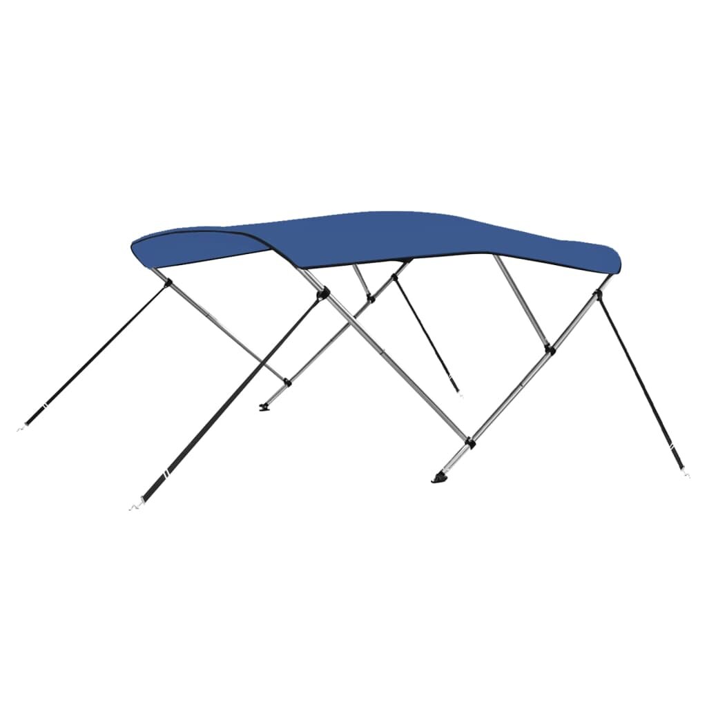 vidaXL Тента за лодка 3 дъги синя 183x160x137 см