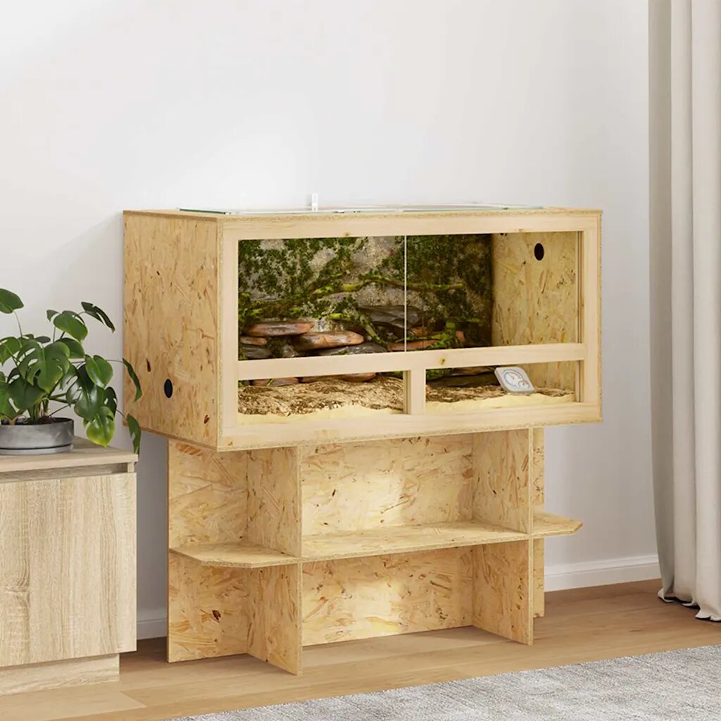 vidaXL Терариум Кафяво 100 x 50 x 50 cm ОСБ