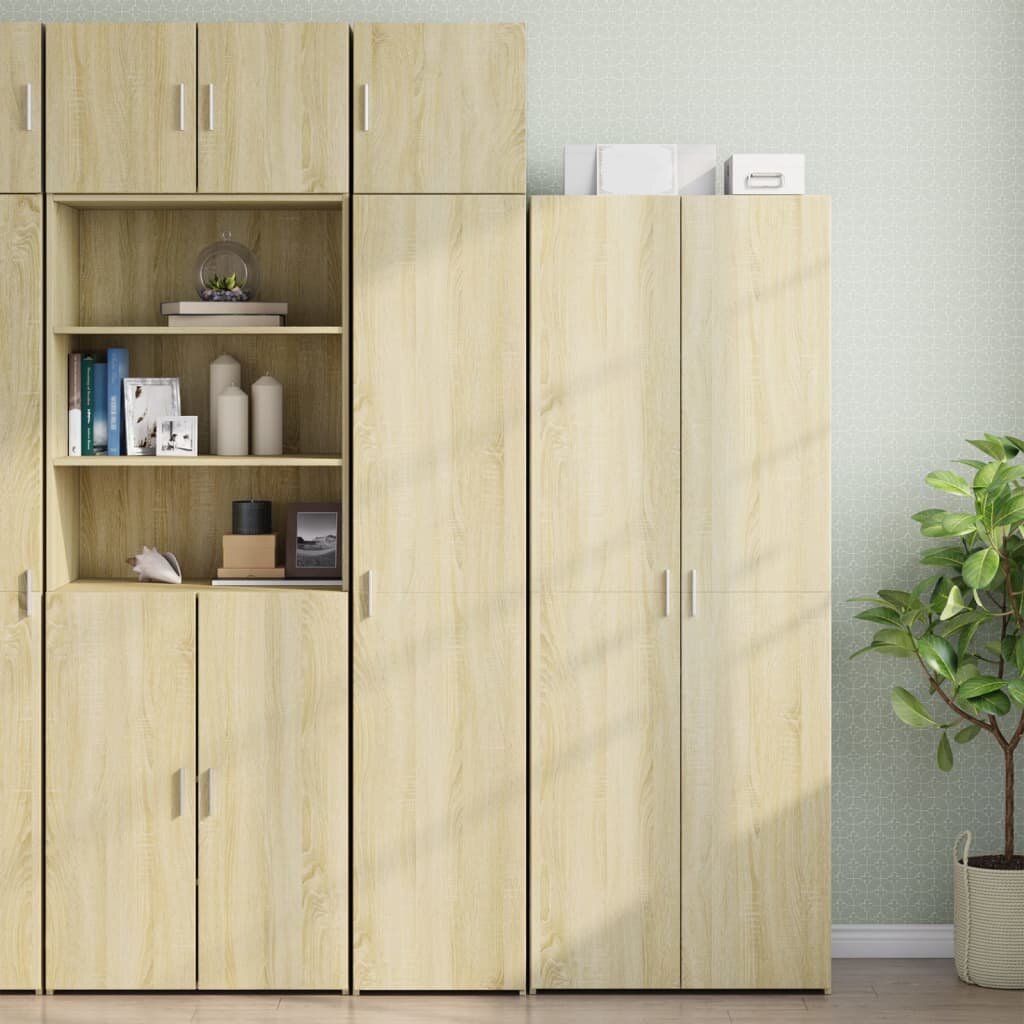 vidaXL Тесен шкаф сонома дъб 40x425x225 см инженерно дърво