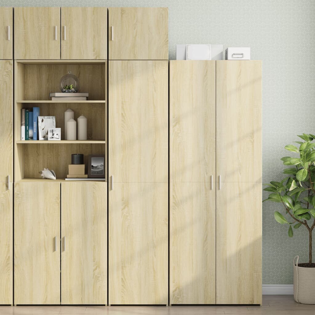 vidaXL Тесен шкаф сонома дъб 45x425x225 см инженерно дърво