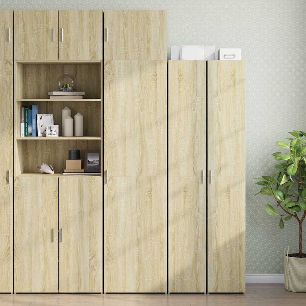 vidaXL Тесен шкаф сонома дъб 50x425x225 см инженерно дърво