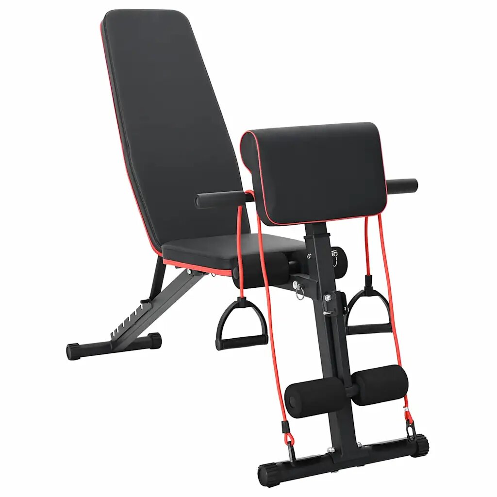 vidaXL Тежестна пейка Черно 131 x 41 x 100 см