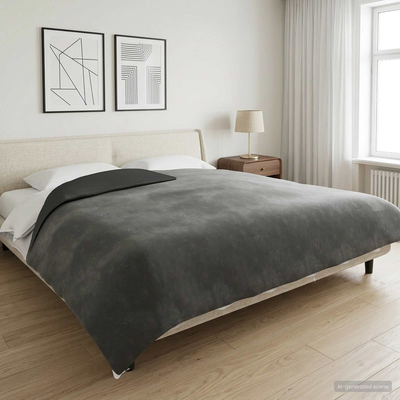 vidaXL Тежко одеяло Антрацит 200 x 200 cm 13 kg 100% Памук 205T