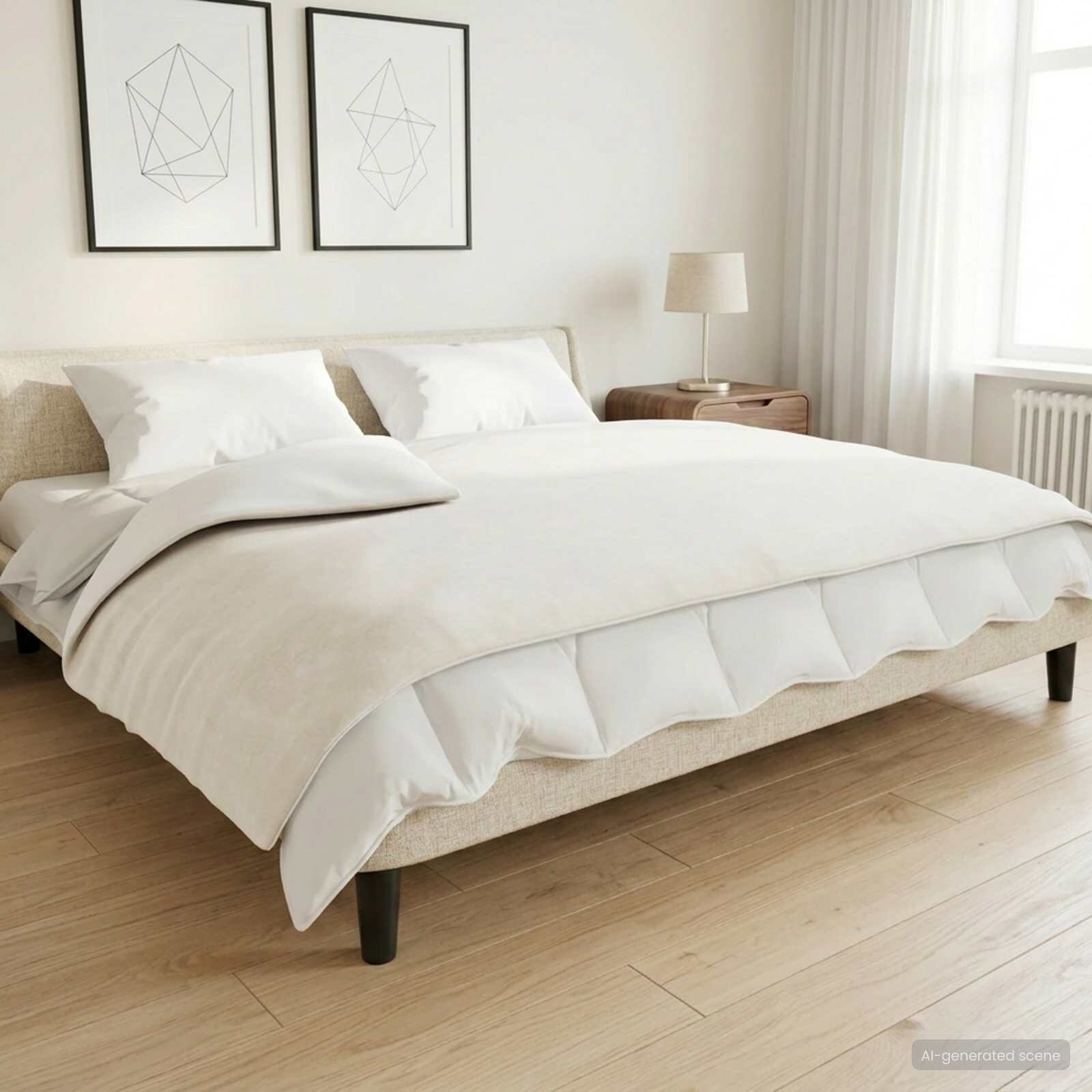 vidaXL Тежко одеяло Бяло 120 x 180 cm 5 kg 100% Памук 205T