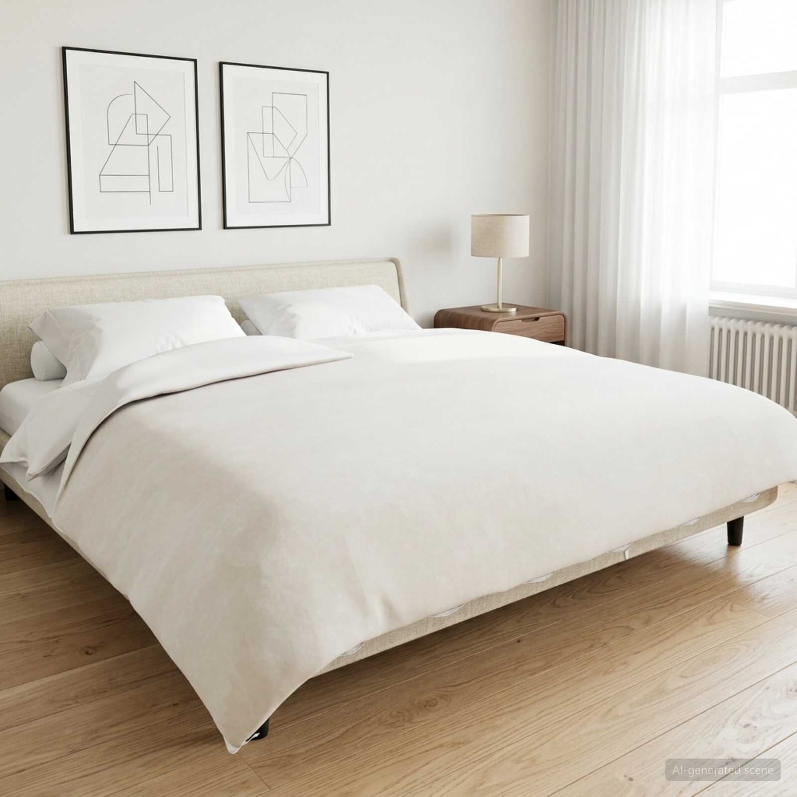 vidaXL Тежко одеяло Бяло 200 x 220 cm 9 kg 100% Памук 205T