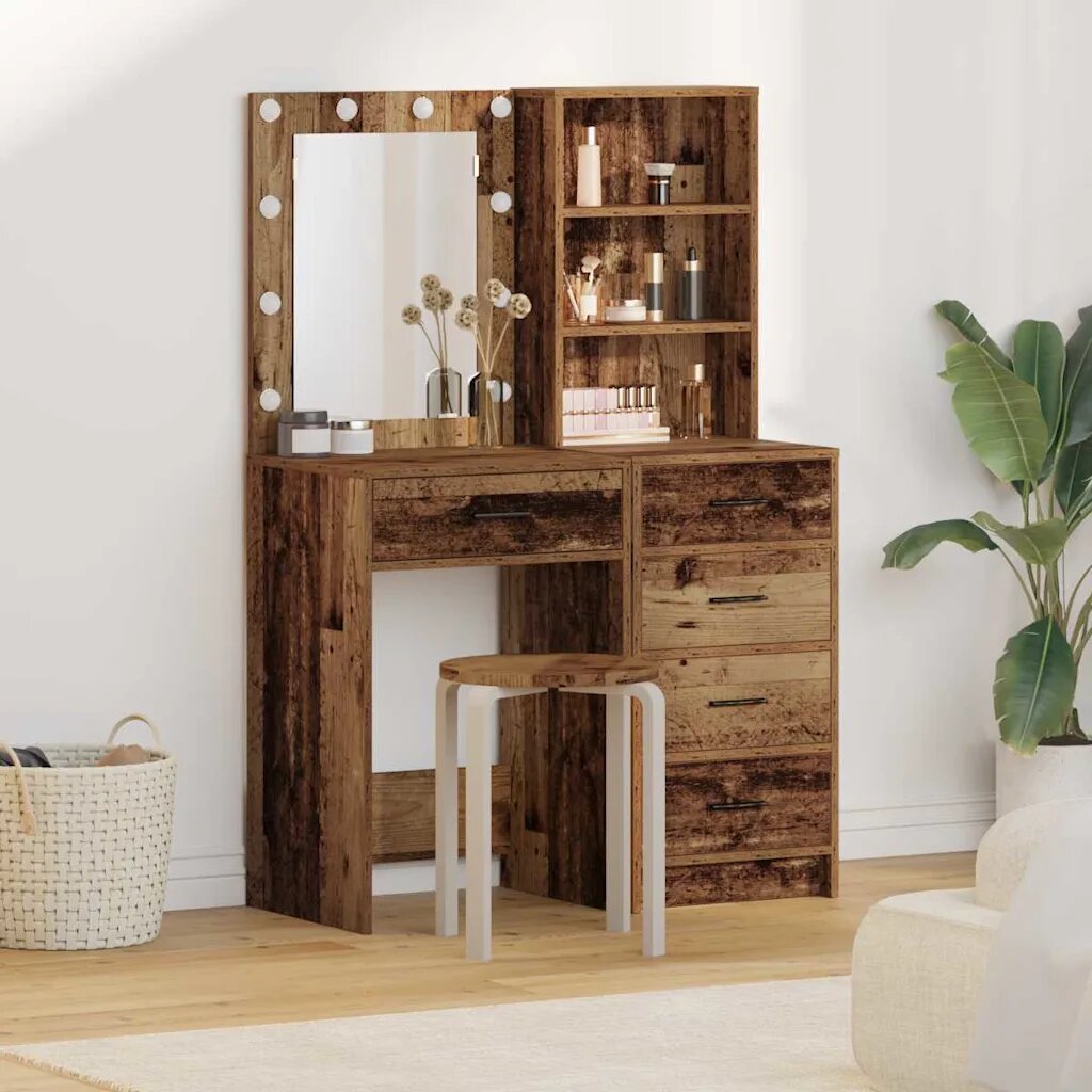 vidaXL Тоалетка 2 бр. Кафяво 50 x 41 x 135 см Инженерна дървесина