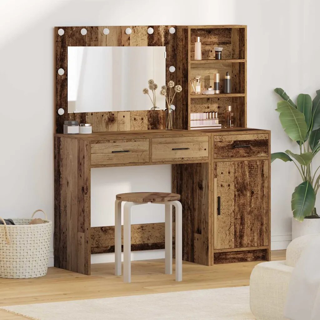 vidaXL Тоалетка 2 бр. Кафяво 785 x 41 x 135 см Инженерна дървесина