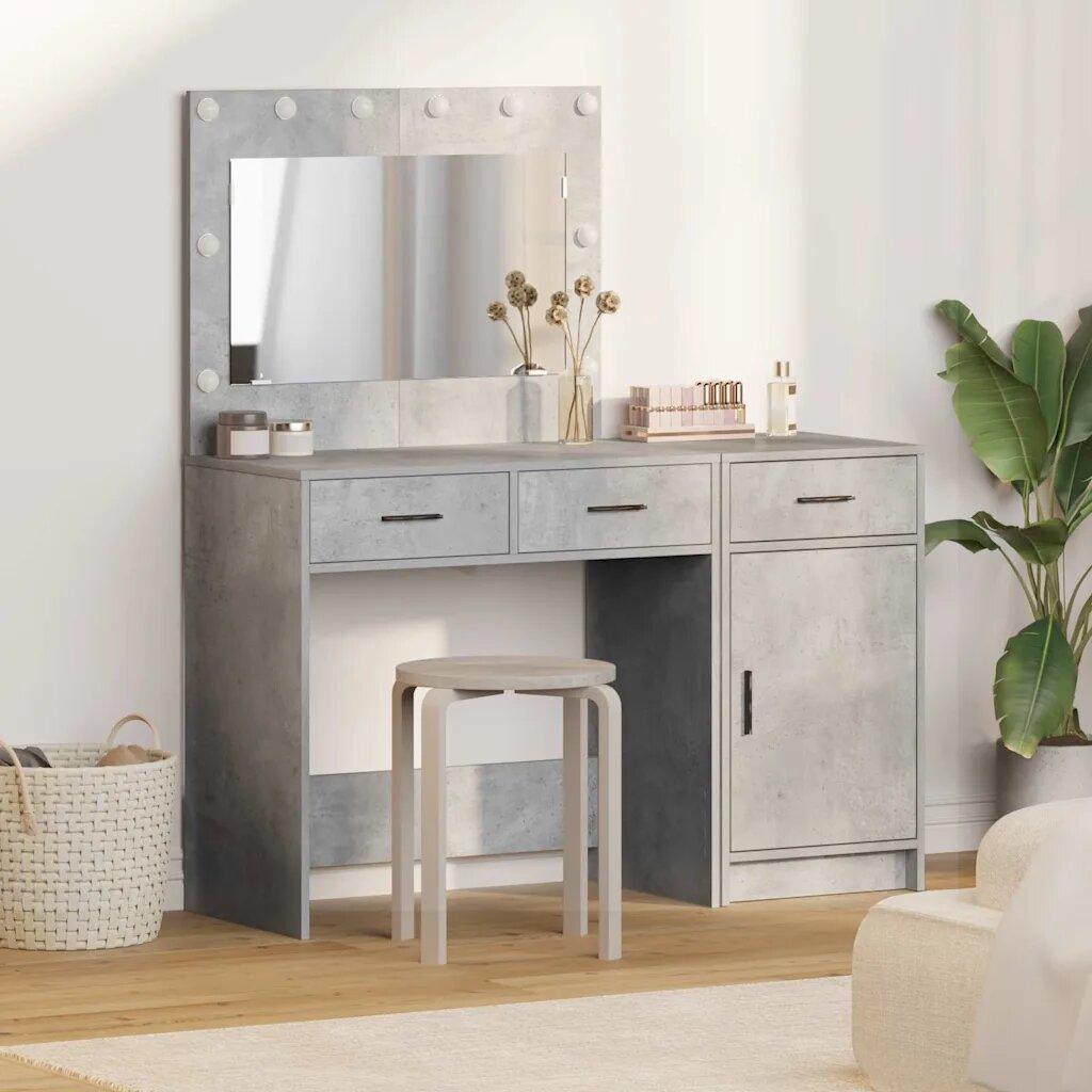 vidaXL Тоалетка 2 бр. Сив 40 x 41 x 75 см Инженерна дървесина