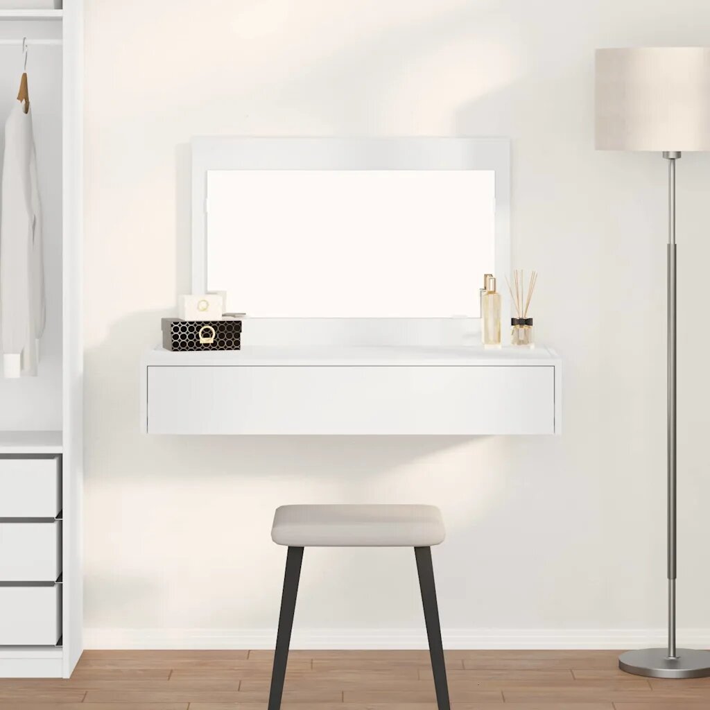 vidaXL Тоалетка Бяло 100 x 40 x 70 см Инженерна дървесина