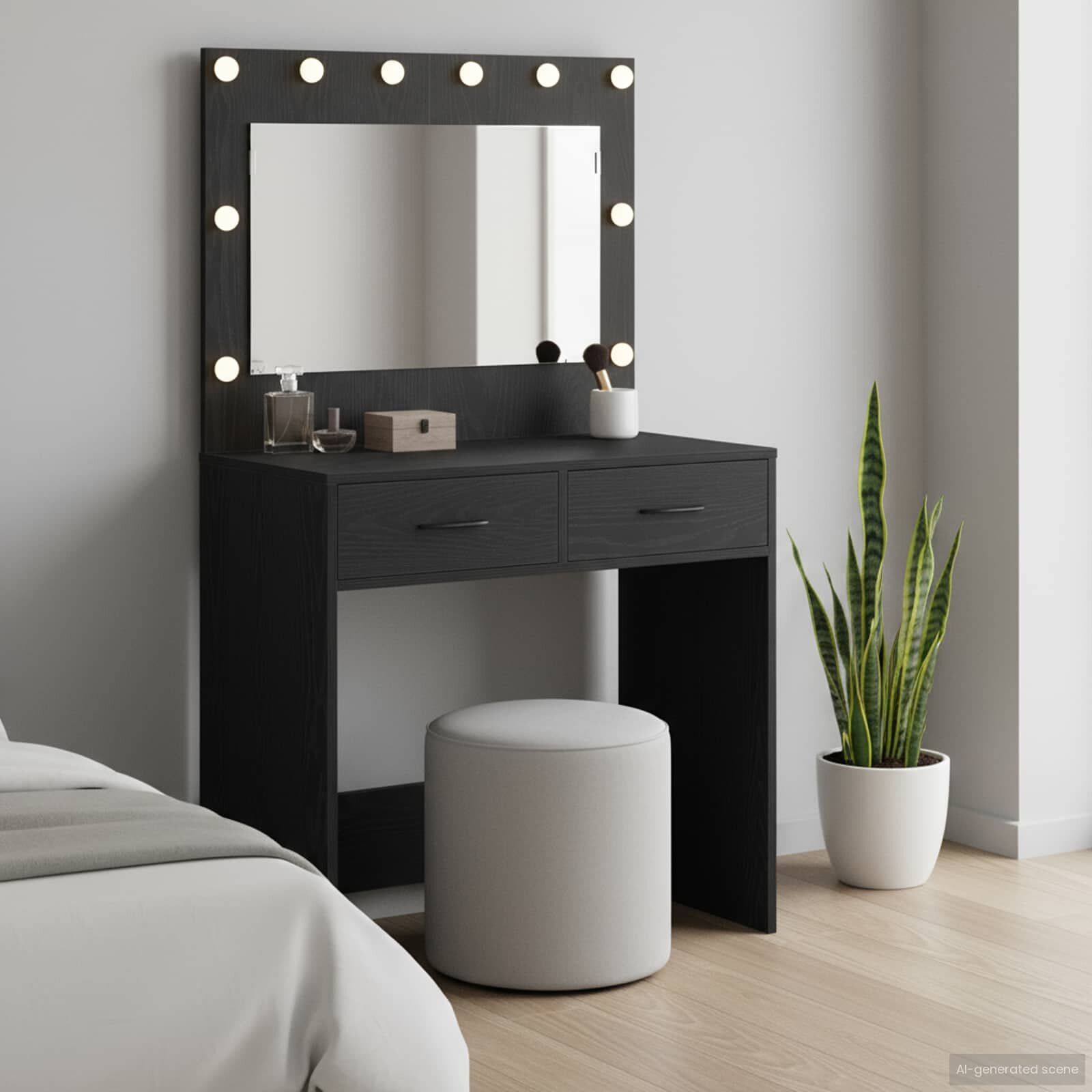 vidaXL Тоалетка Черния дъб 785 x 41 x 135 см Инженерна дървесина