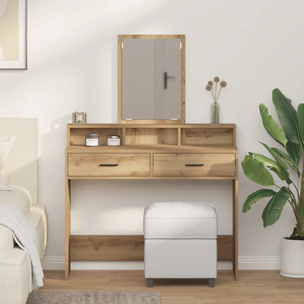 vidaXL Тоалетка Дъб 100 x 41 x 140 см Инженерна дървесина