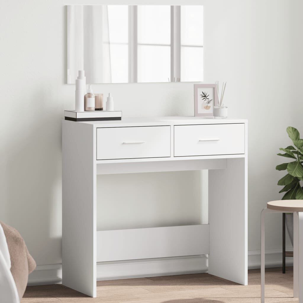 vidaXL Тоалетка с огледало бяла 80x39x80 см
